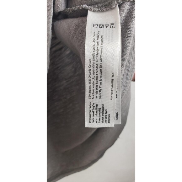 Eileen Fisher Tank Top Large Gray Hemp Cotton Scoop Neck Casual Slub Autumn Fall - Picture 5 of 8